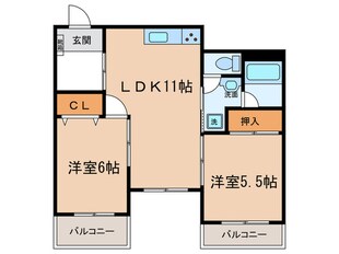 フロ－レンス山中の物件間取画像